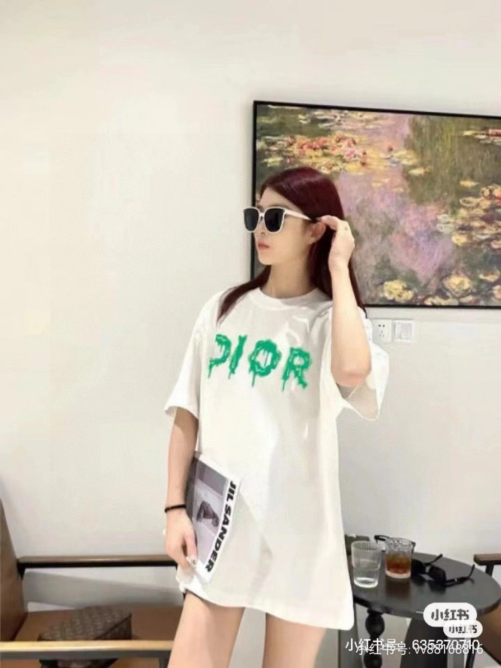 Dior Dripping Logo T-Shirt (White) - netstar