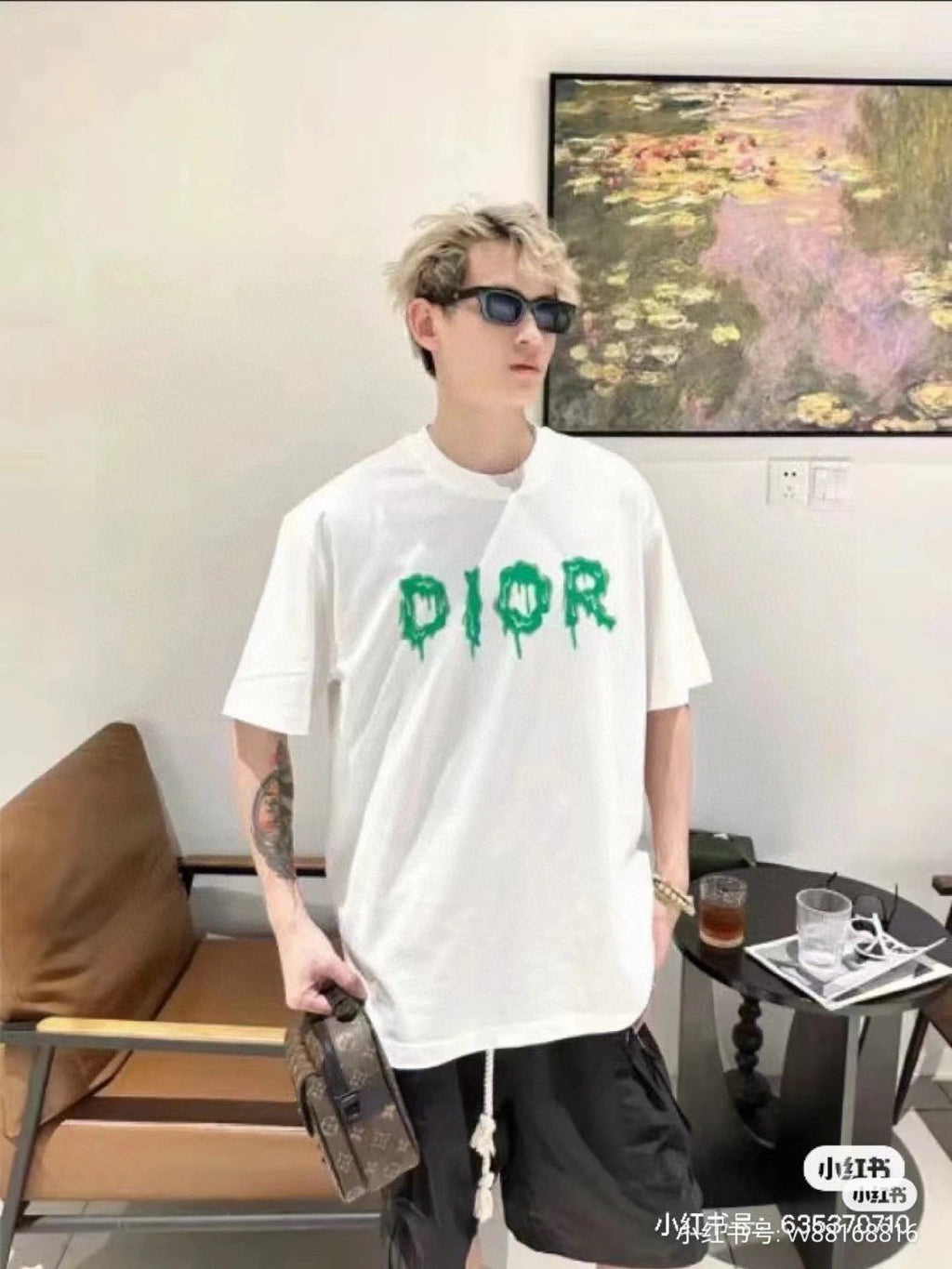 Dior Dripping Logo T-Shirt (White) - netstar
