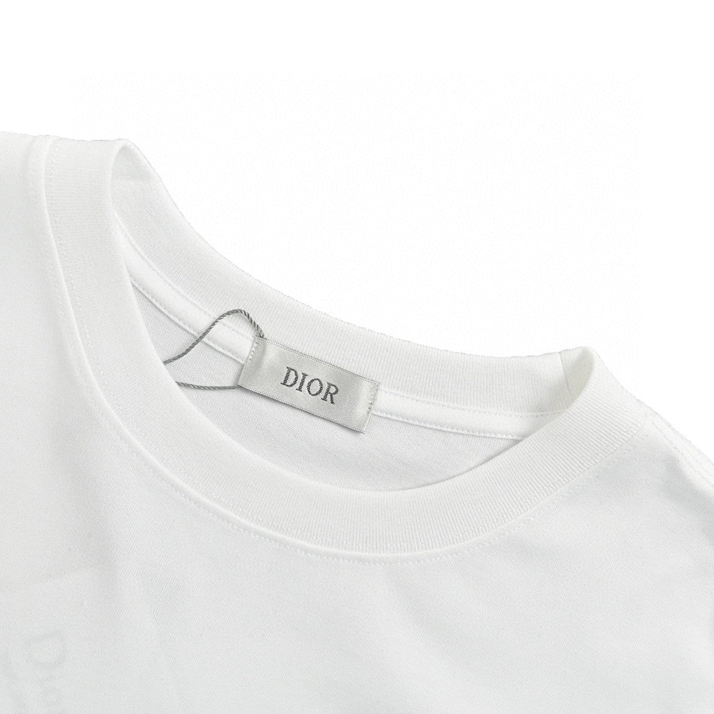 Dior Dripping Logo T-Shirt (White) - netstar