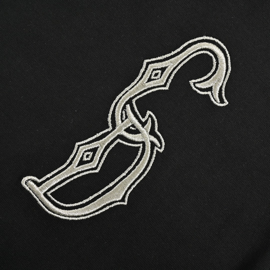 Dior Embroidered CD Logo T-Shirt (Black) - netstar