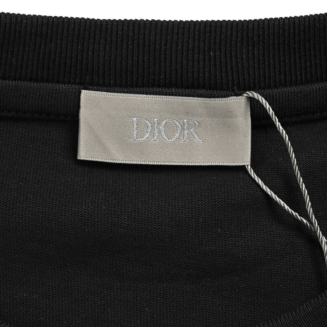 Dior Embroidered CD Logo T-Shirt (Black) - netstar