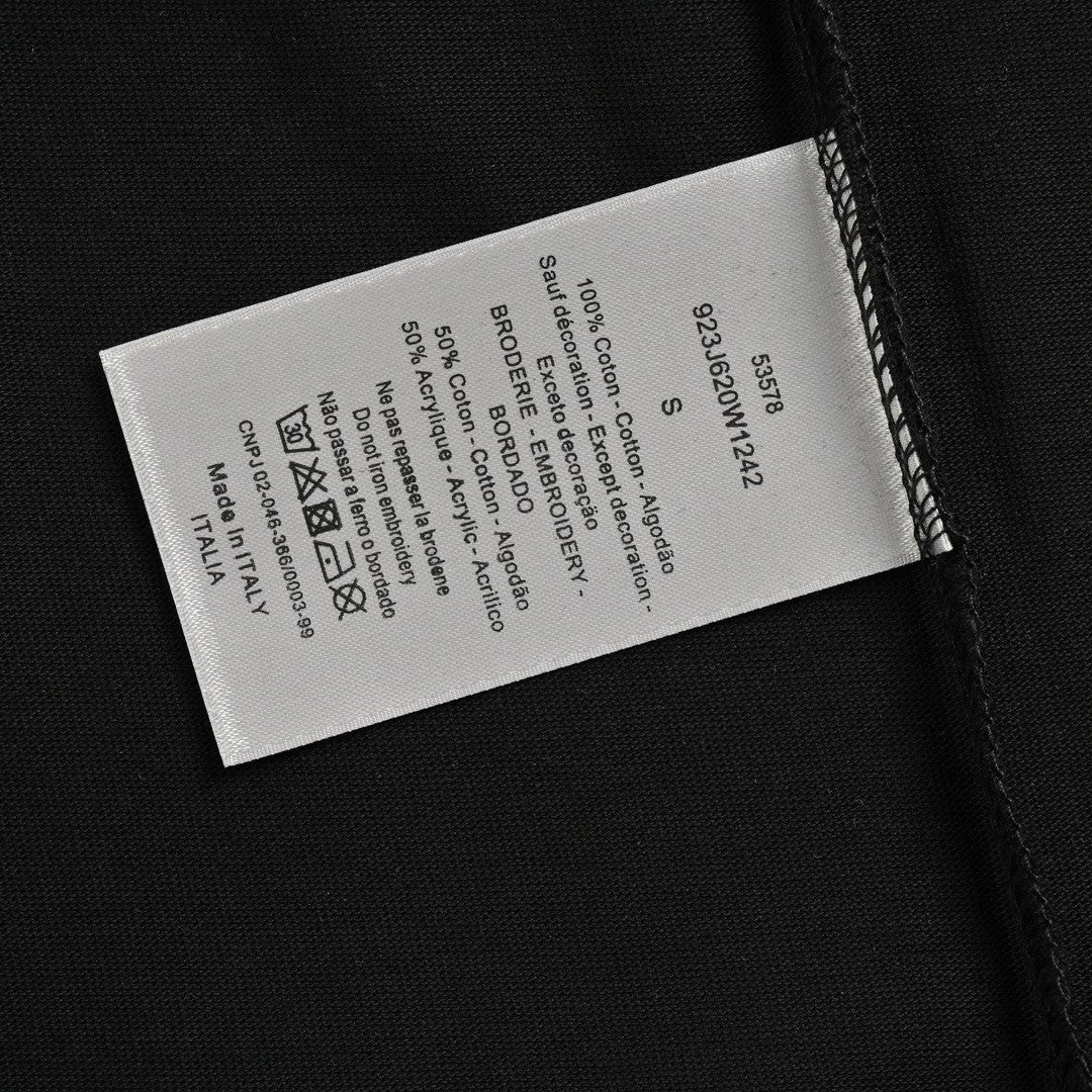 Dior Embroidered CD Logo T-Shirt (Black) - netstar