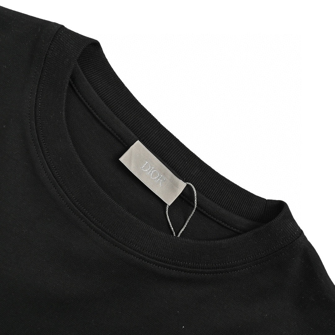 Dior Embroidered CD Logo T-Shirt (Black) - netstar