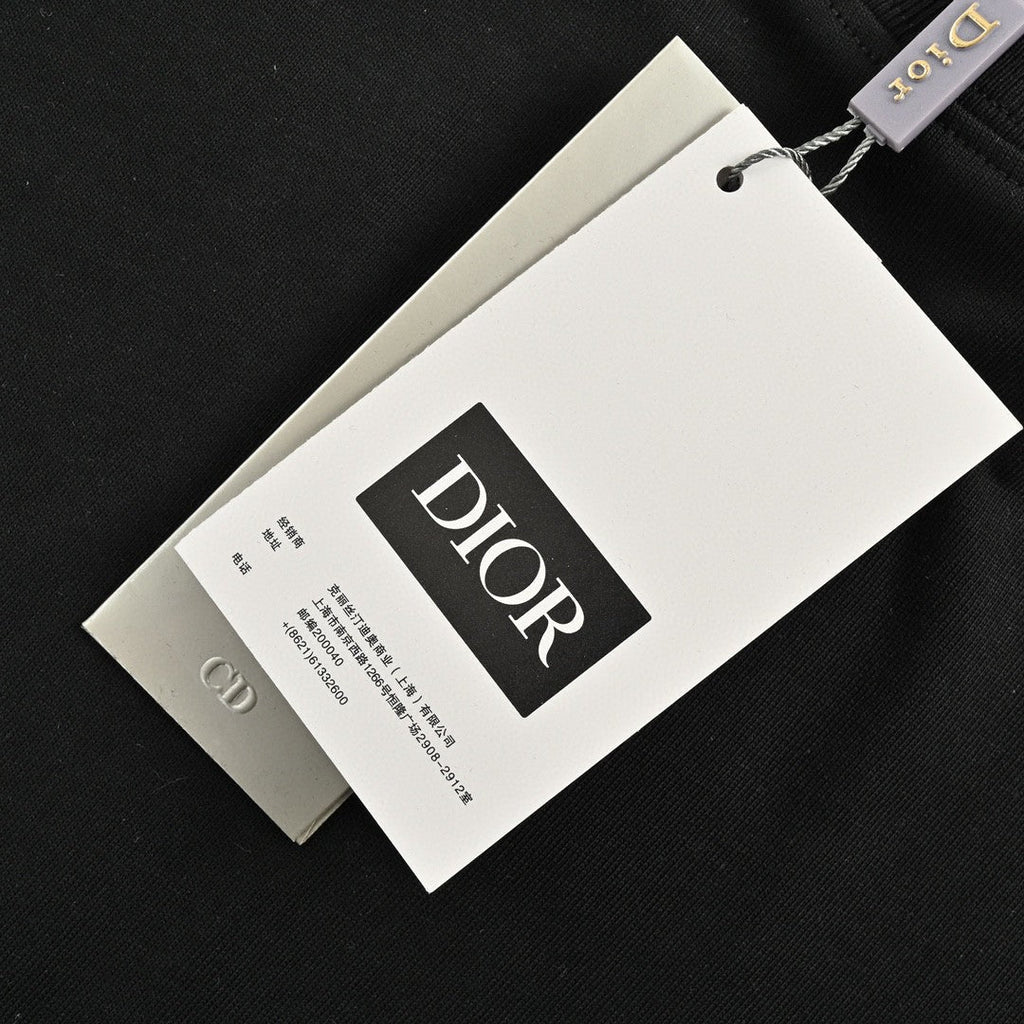 Dior Embroidered CD Logo T-Shirt (Black) - netstar