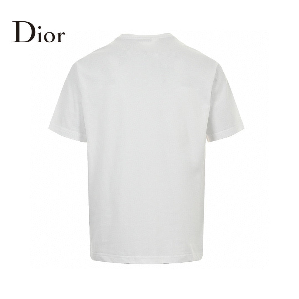 Dior Embroidered CD Logo T-Shirt (White) - netstar