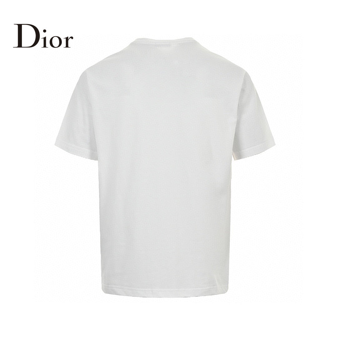 Dior Embroidered CD Logo T-Shirt (White) - netstar