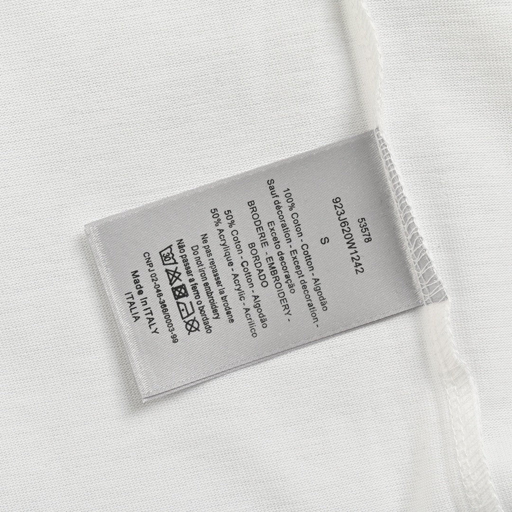 Dior Embroidered CD Logo T-Shirt (White) - netstar