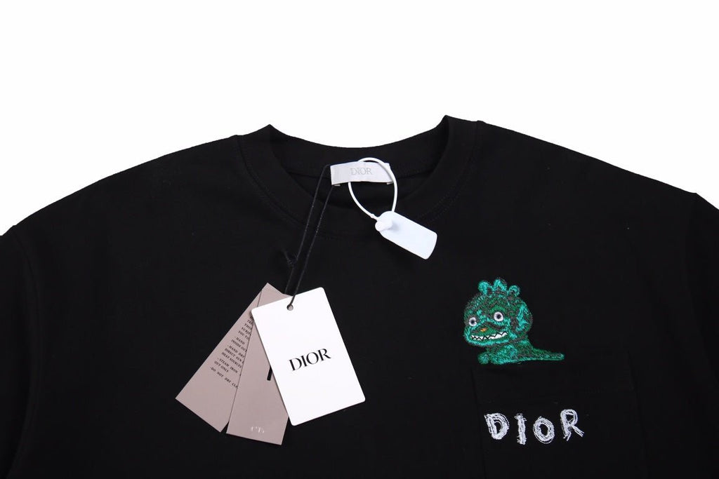 Dior Embroidered Lizard T-Shirt - Black - netstar