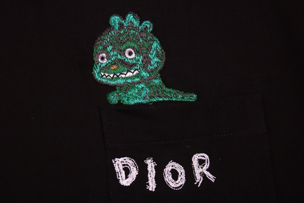 Dior Embroidered Lizard T-Shirt - Black - netstar