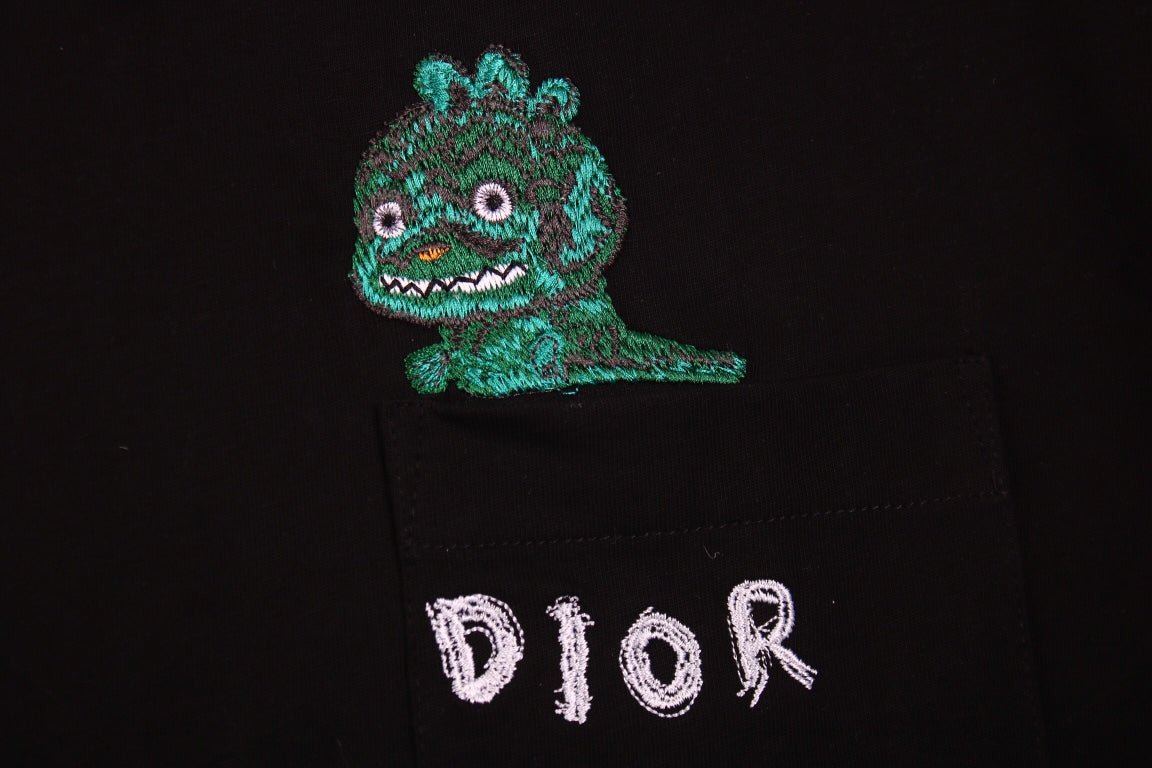 Dior Embroidered Lizard T-Shirt - Black - netstar