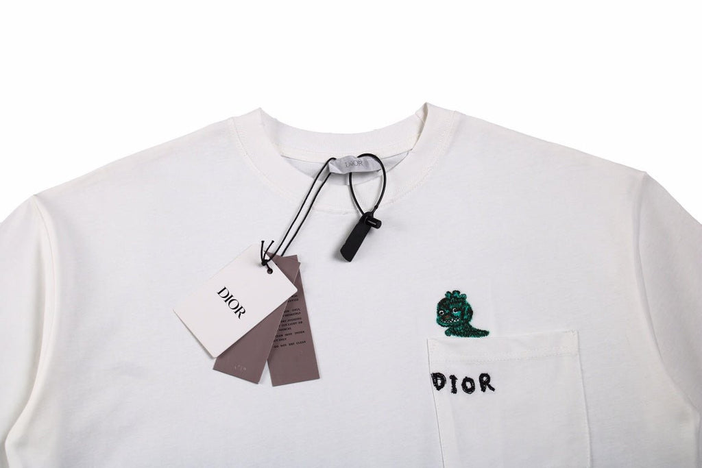 Dior Embroidered Lizard T-Shirt - White - netstar