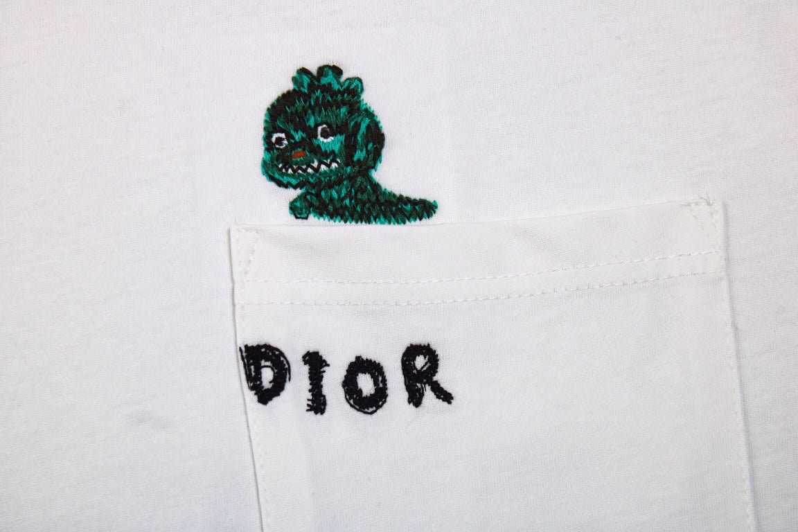 Dior Embroidered Lizard T-Shirt - White - netstar