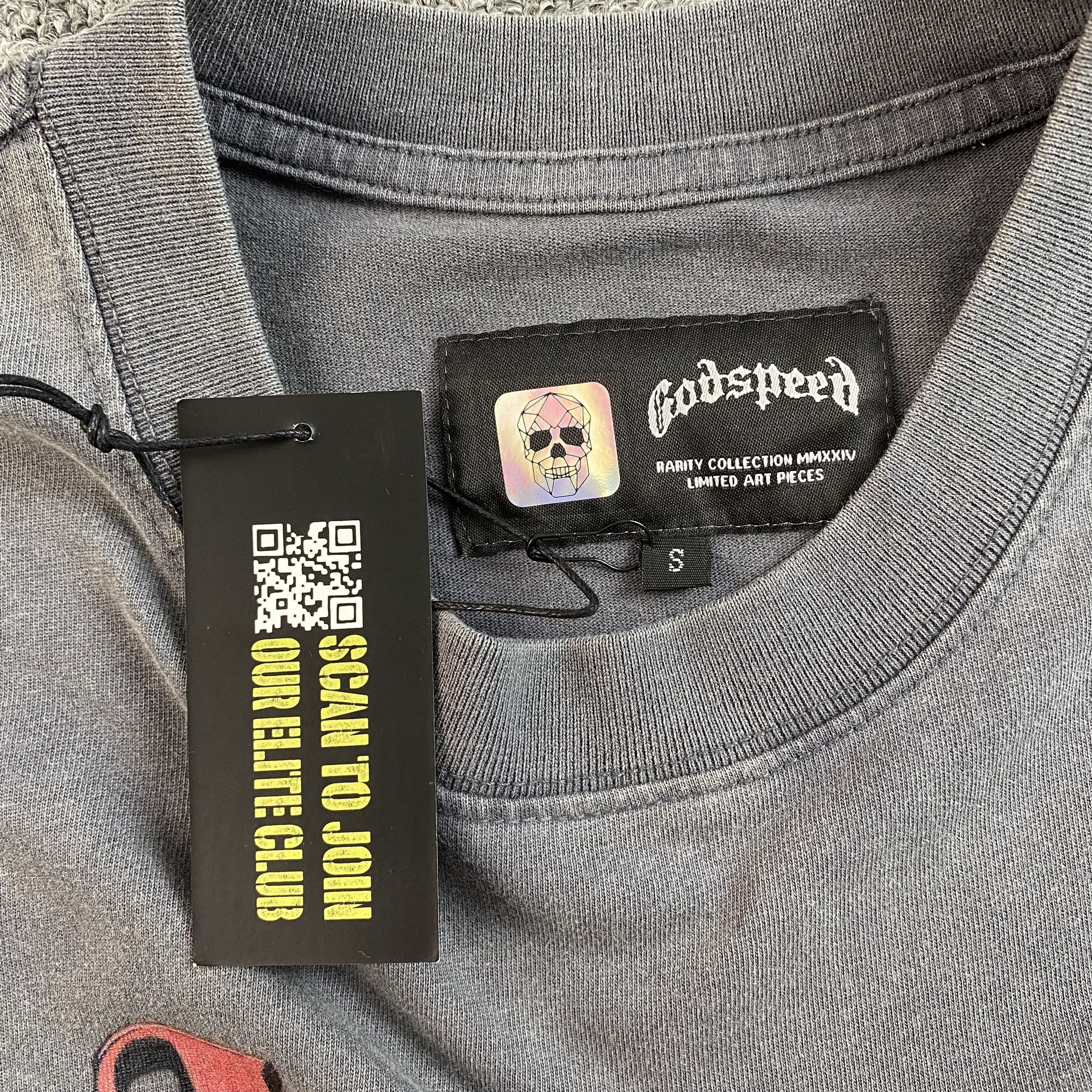 GODSPEED E PLURIBUS UNUM T-SHIRT WASHED GREY - netstar®