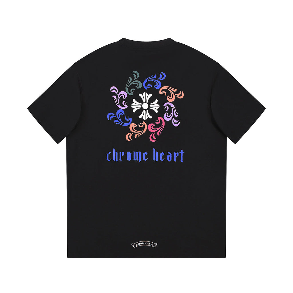 CHROME HEARTS LOGO COLLAR T-SHIRT BLACK - netstar®