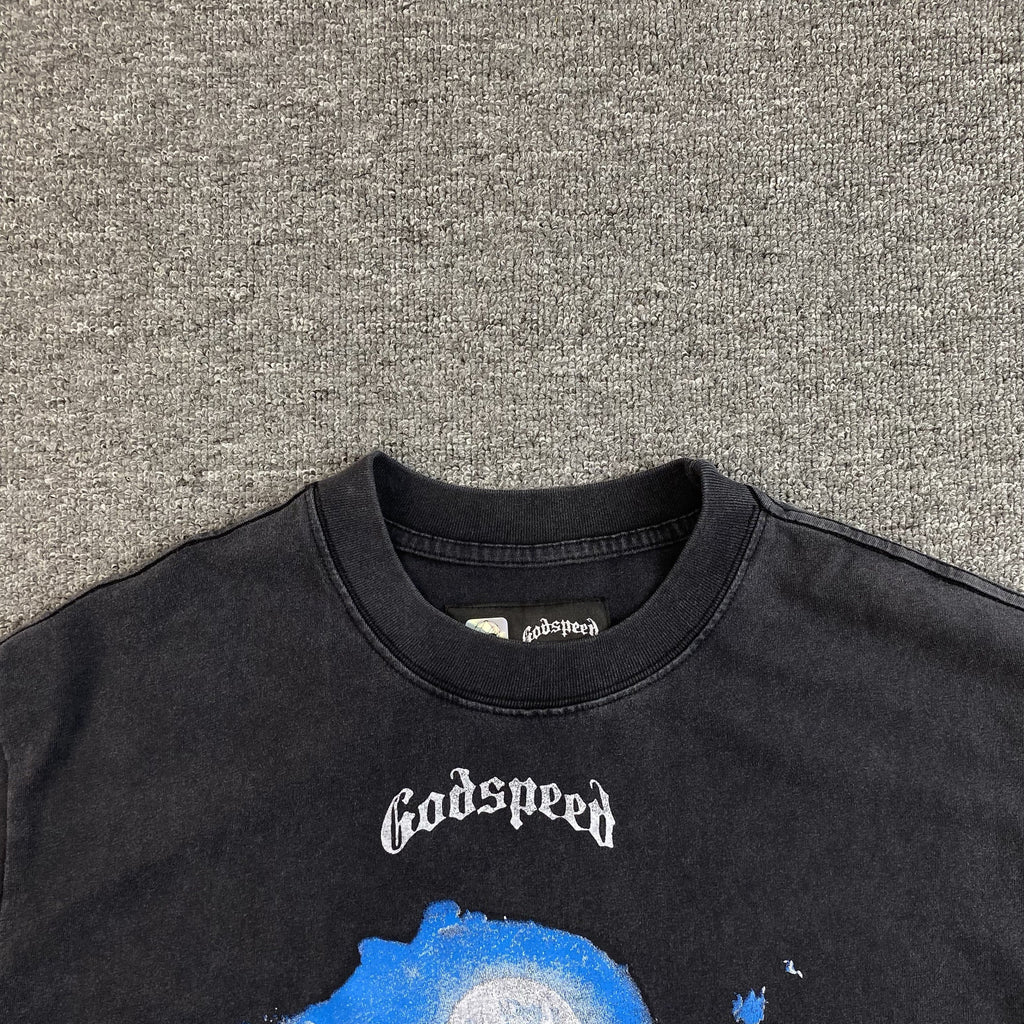 GODSPEED HILLS HAVE EYES T-SHIRT WASHED BLACK - netstar®
