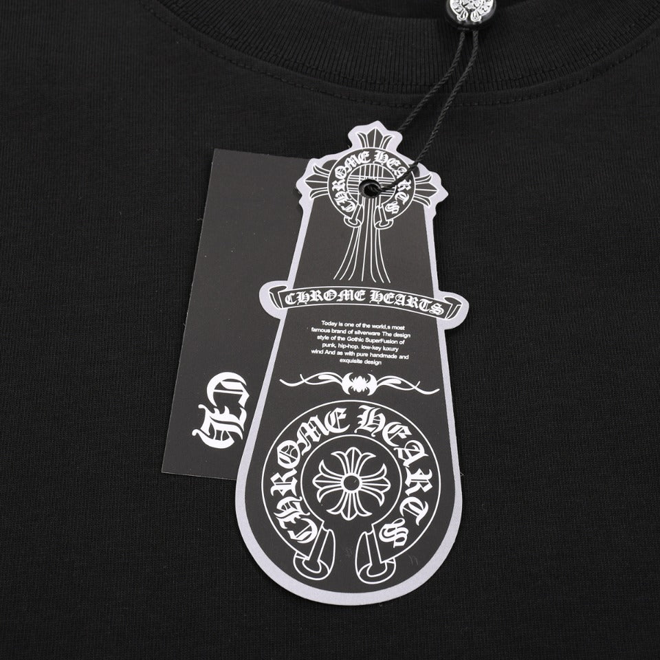 CHROME HEARTS MULTICOLOR HORSE SHOE LOGO T-SHIRT BLACK - netstar®