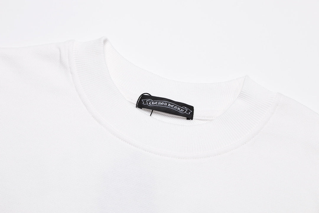 CHROME HEARTS BLACK CROSS SWEATSHIRT WHITE - netstar®