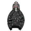 BAPE SPACE CAMO DOUBLE SHARK FULL ZIP HOODIE BLACK - netstar®