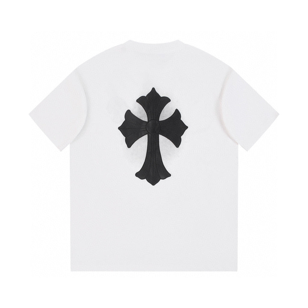 CHROME HEARTS BLACK CROSS T-SHIRT WHITE - netstar®