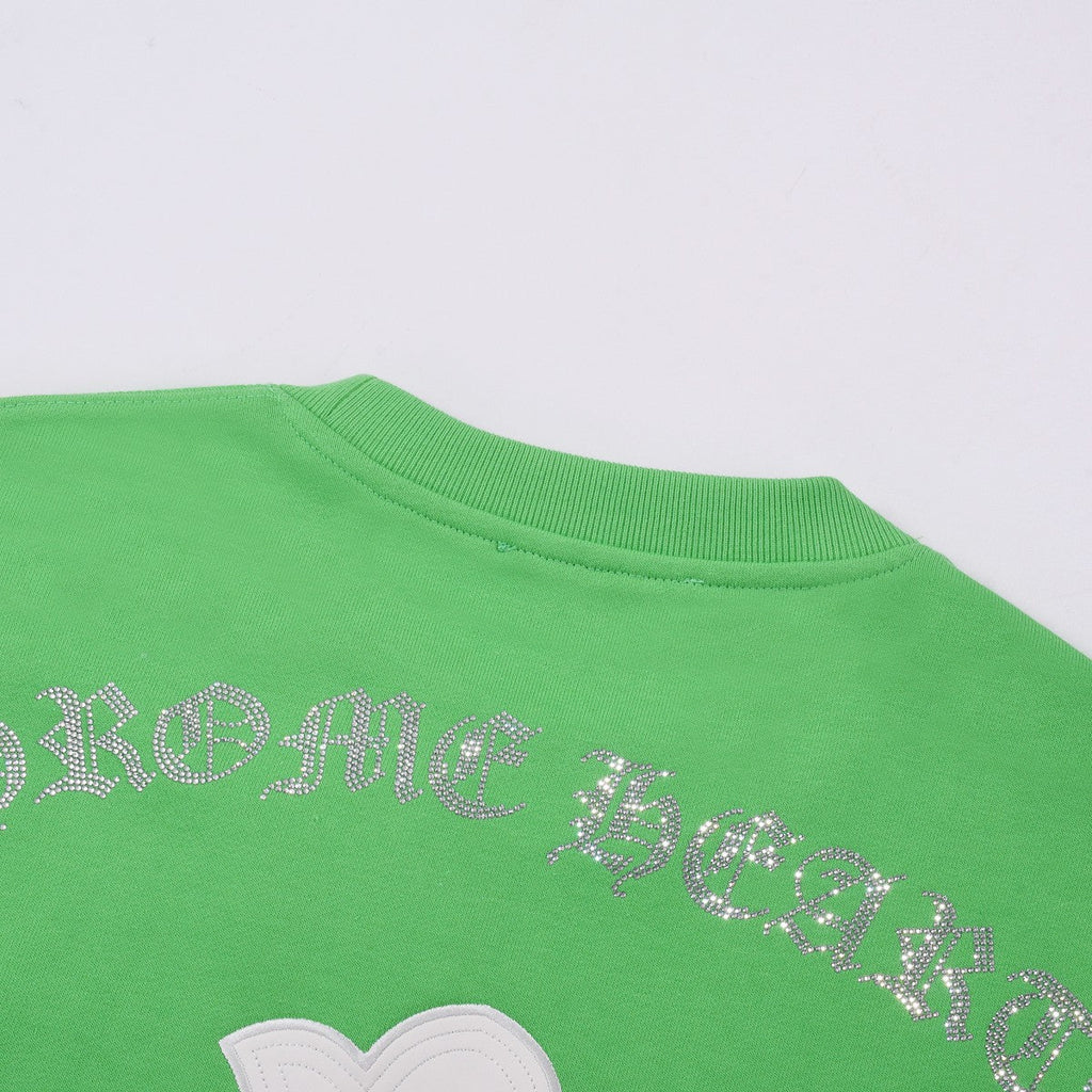 CHROME HEARTS WHITE CROSS PATCH SWEATSHIRT GREEN - netstar®