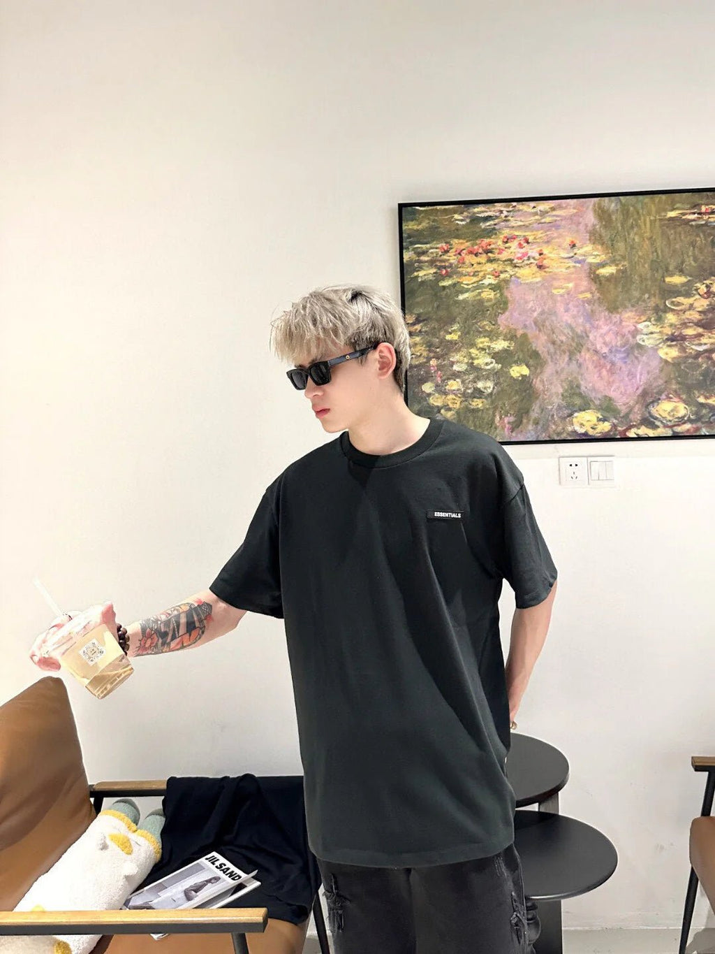 Fear of God Essentials Logo T-Shirt - Black - netstar®