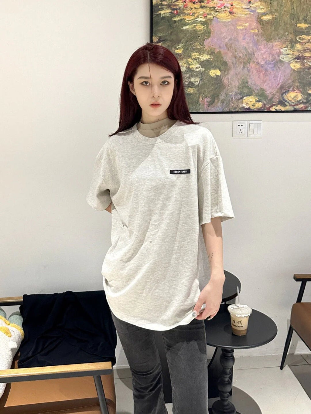 Fear of God Essentials Logo T-Shirt - Heather Grey - netstar®