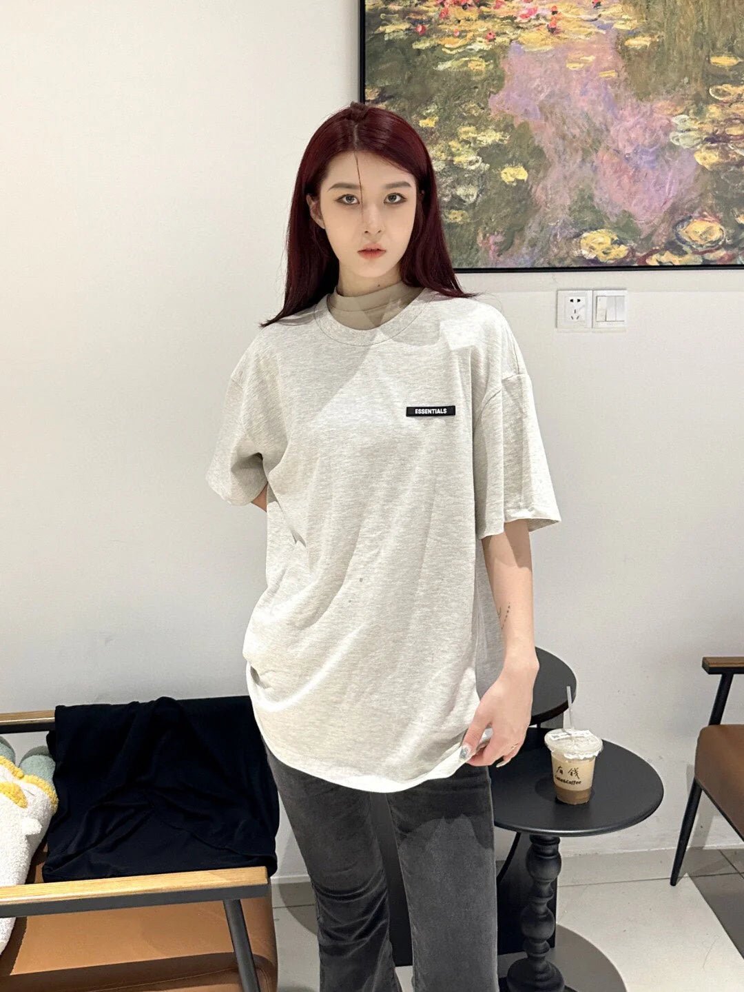 Fear of God Essentials Logo T-Shirt - Heather Grey - netstar®