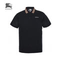 Burberry Striped Collar Black Polo Shirt