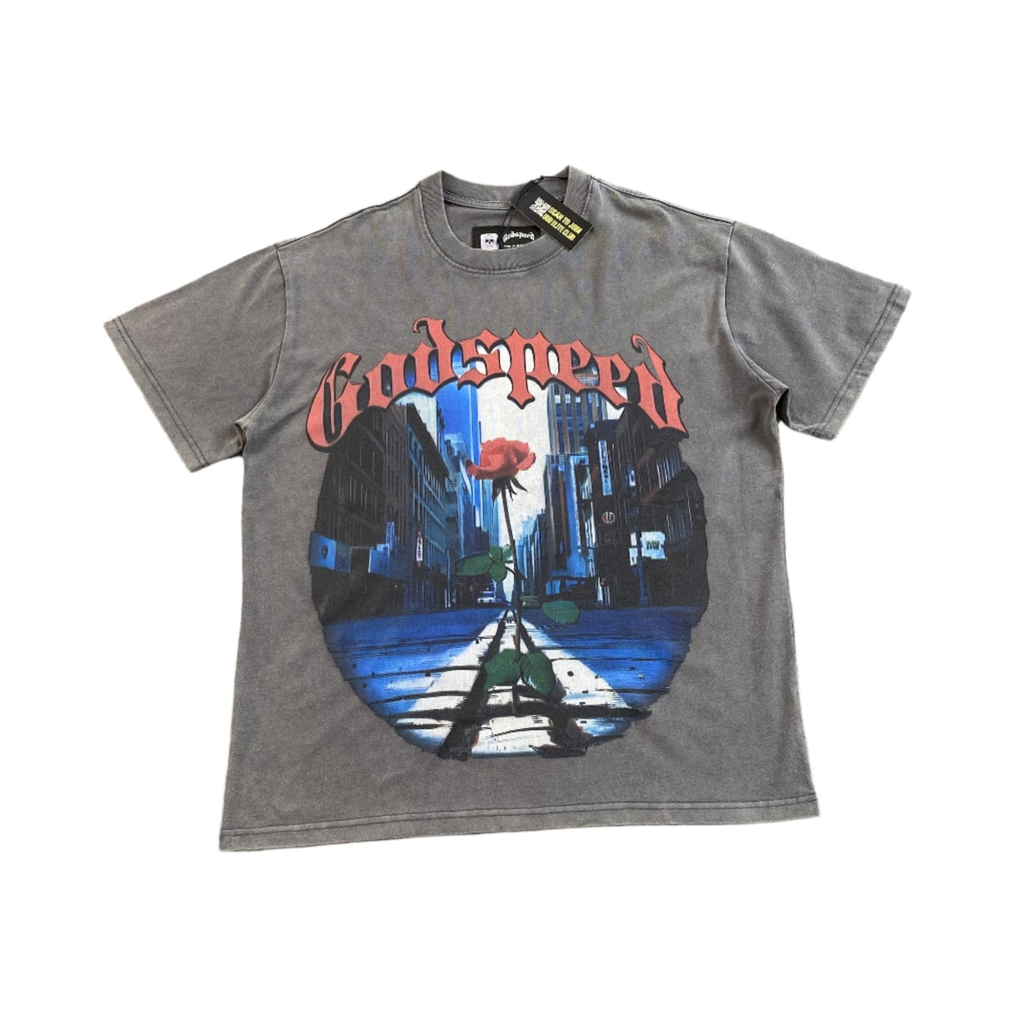 GODSPEED E PLURIBUS UNUM T - SHIRT WASHED GREY - netstar®
