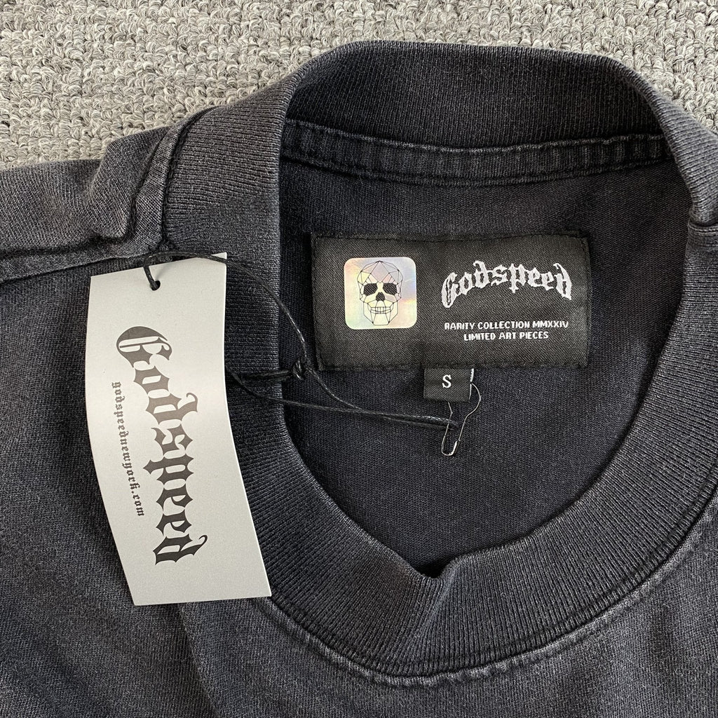 GODSPEED HILLS HAVE EYES T - SHIRT WASHED BLACK - netstar®