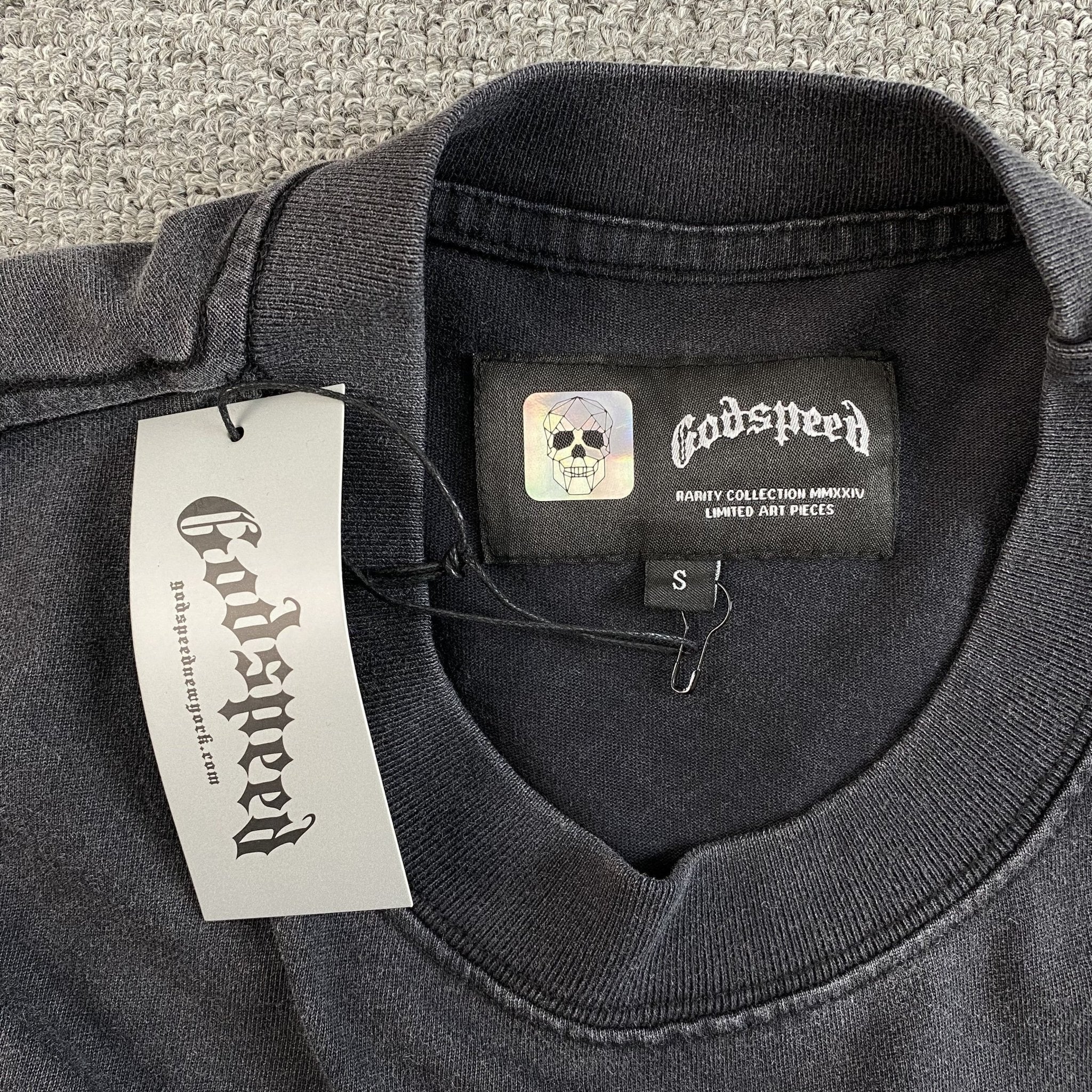 GODSPEED HILLS HAVE EYES T - SHIRT WASHED BLACK - netstar®