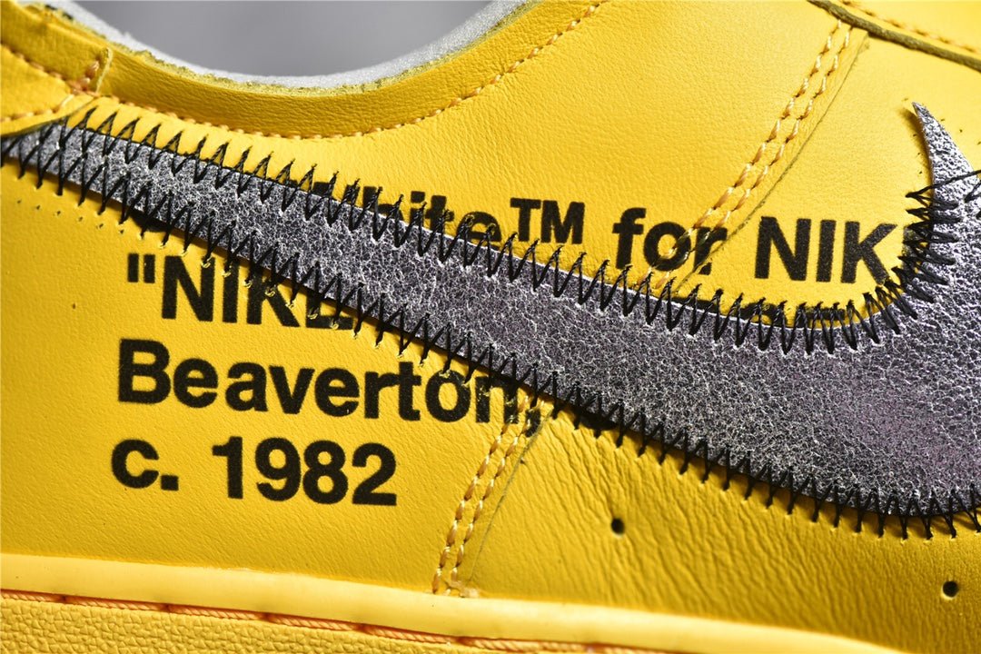 NIKE AIR FORCE 1 x OFF-WHITE ICA UNIVERSITY GOLD - netstar